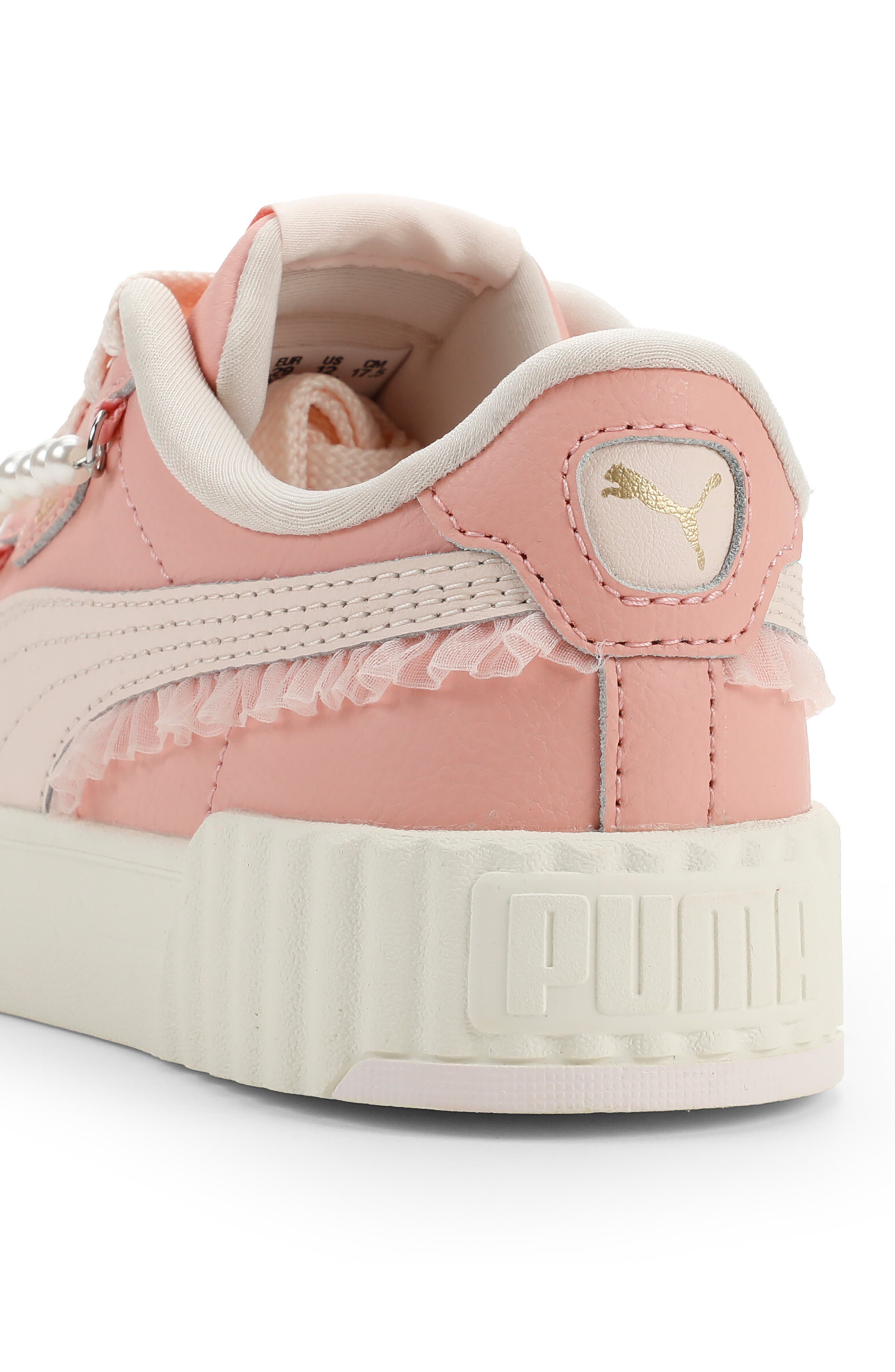 PUMA Kids' Carina 3.0 Nu Romantic Low Top Sneaker, Alternate, color, Rosy Outlook/ Jasmine Flower
