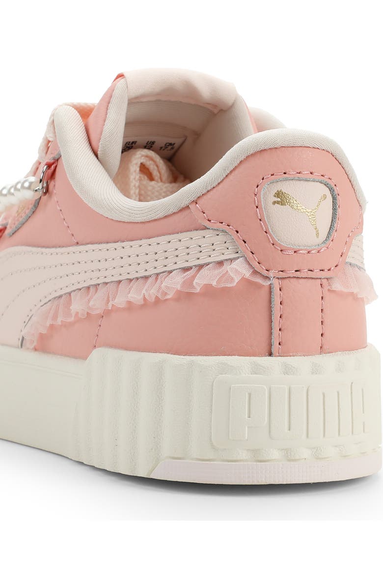 PUMA Kids' Carina 3.0 Nu Romantic Low Top Sneaker, Alternate, color, Rosy Outlook/ Jasmine Flower