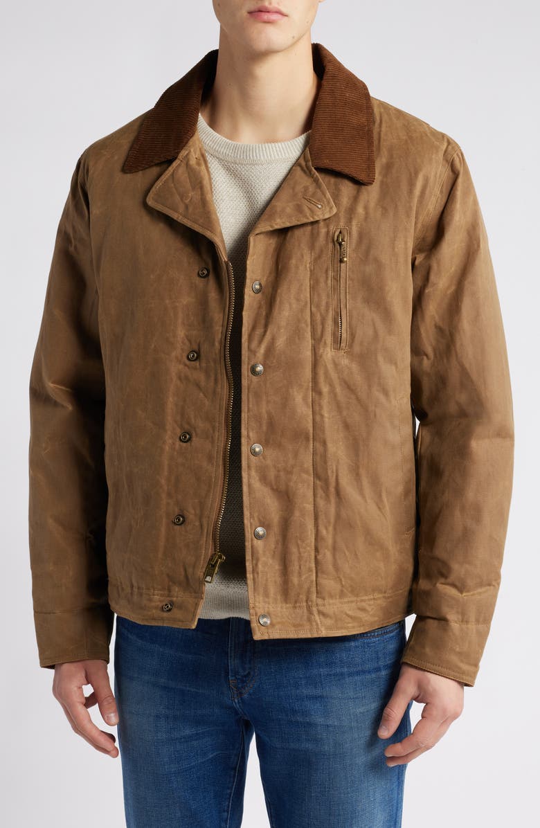 Schott NYC M41 Water Resistant Waxed Cotton Jacket, Main, color, 
