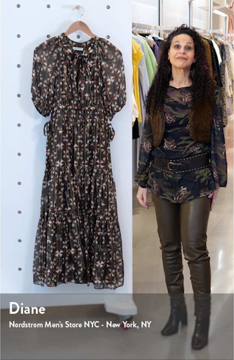 Metallic Silk Midi Dress, sales video thumbnail