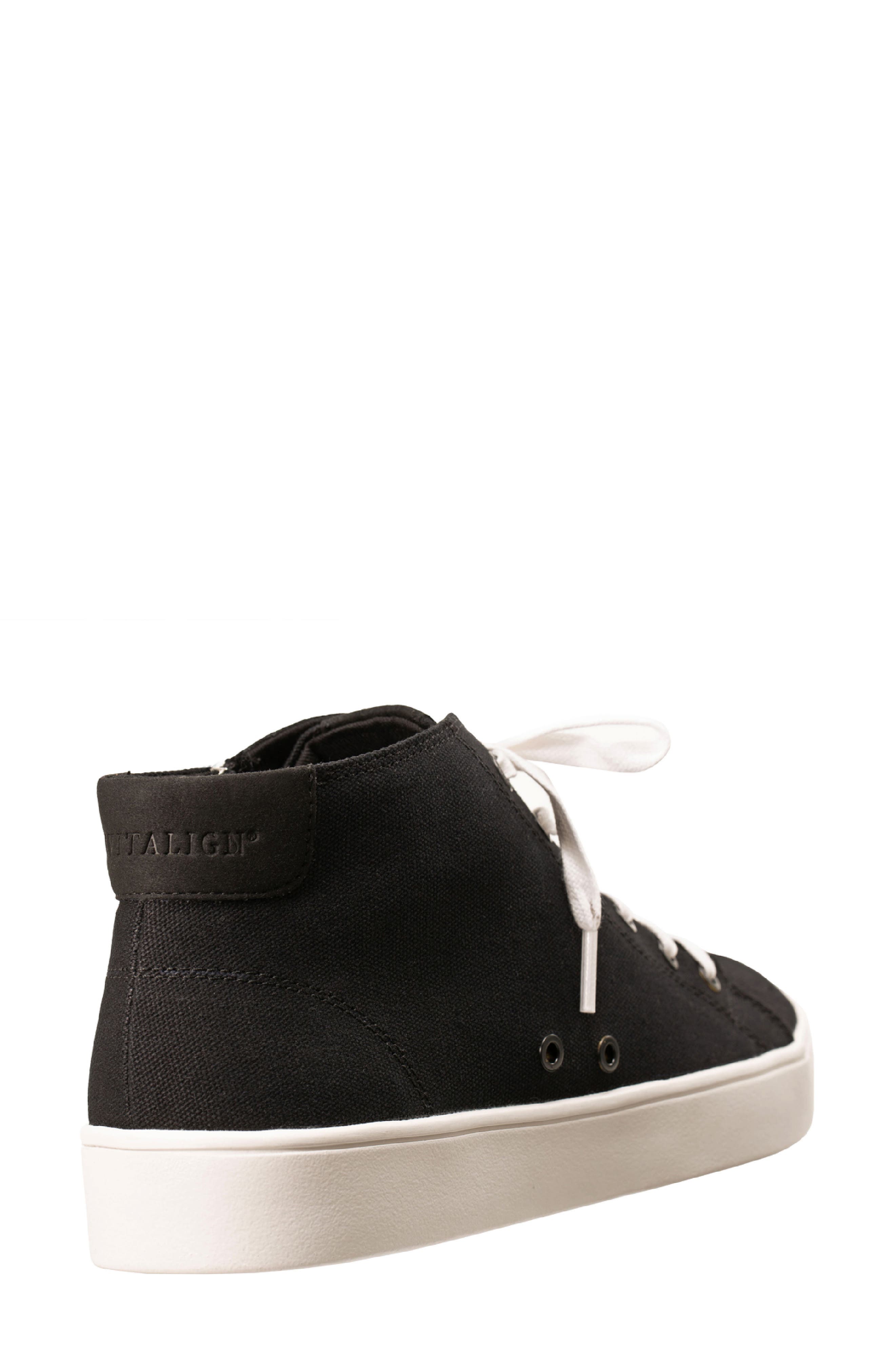 Emery High Top Sneaker, Alternate, color, BLACK