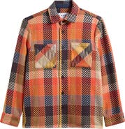 Wax London Whiting Plaid Cotton Blend Overshirt