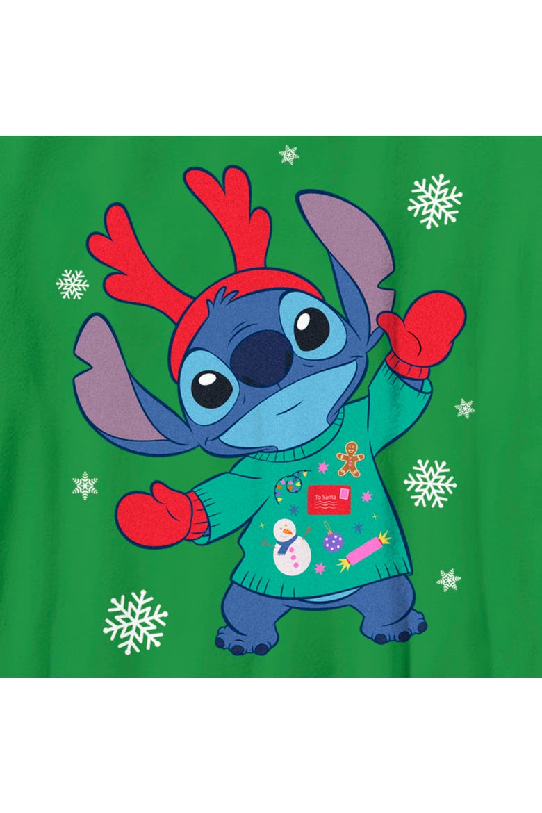 Boy's Lilo & Stitch Christmas Outfit Stitch  Graphic T-Shirt, Alternate, color, Kelly Green
