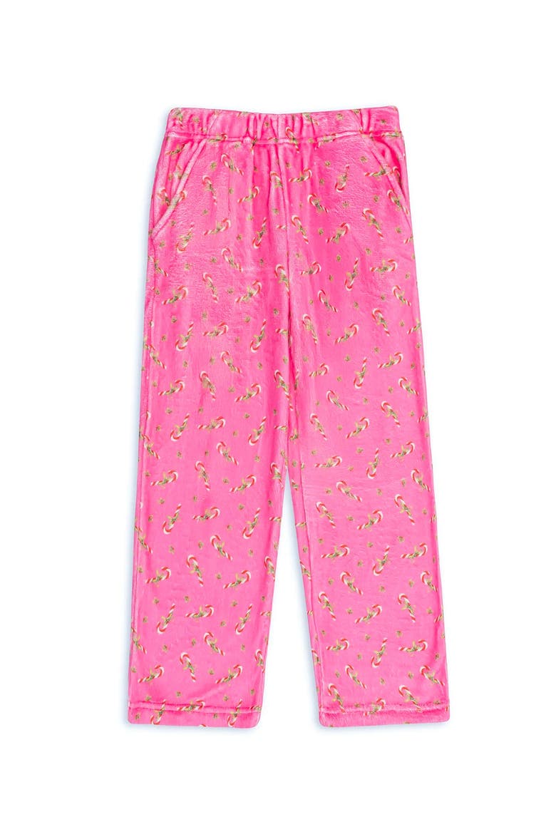 Plush Candy Cane loungewear pant, Alternate, color, Pink