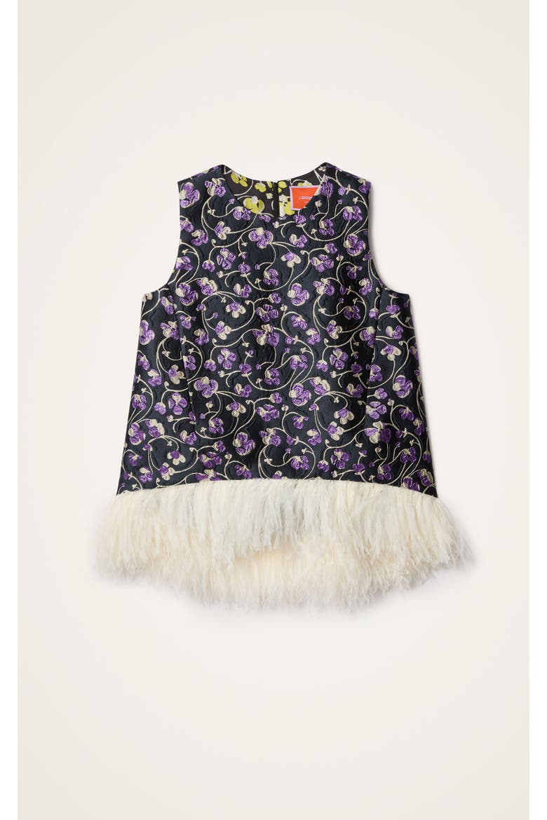 La Scala Top, Alternate, color, Honeysuckle Jacquard Black