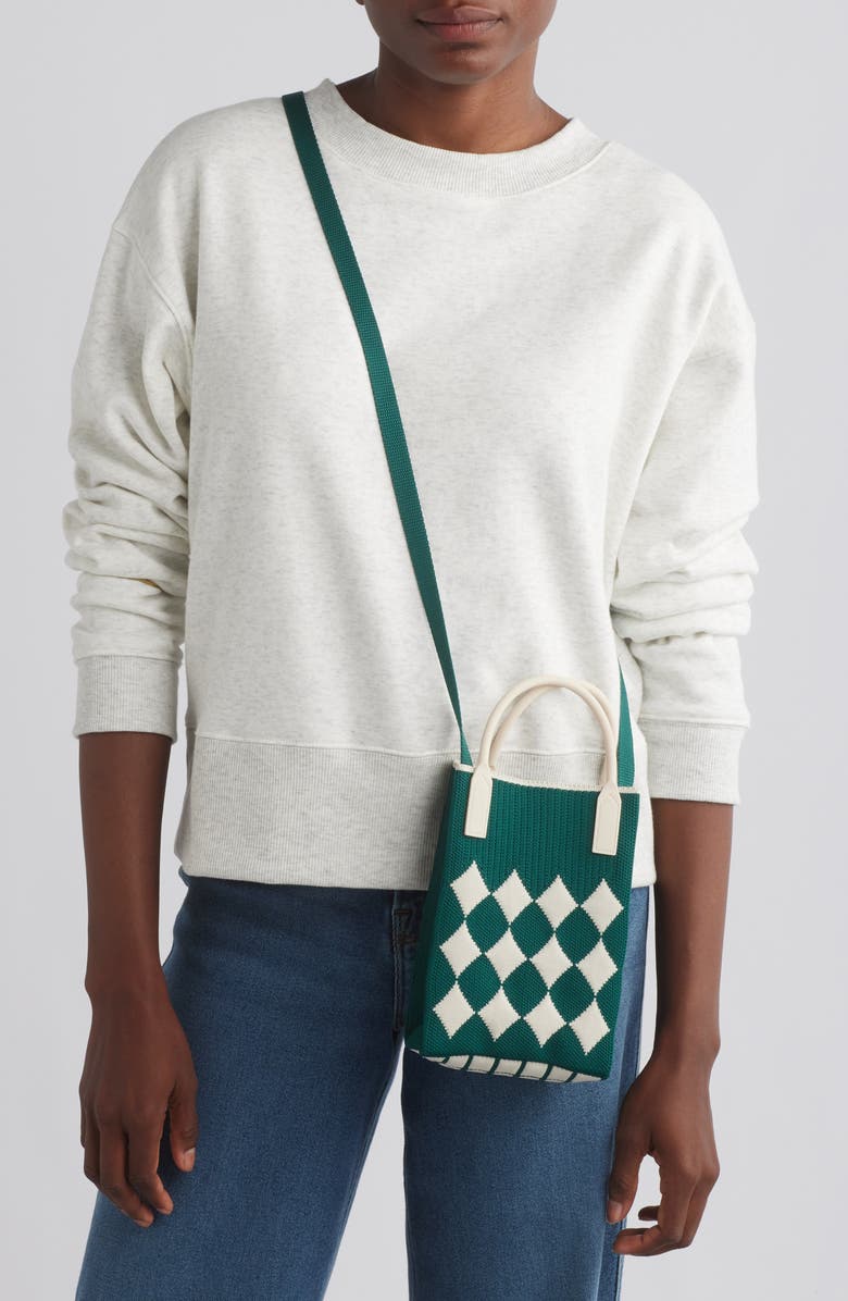 Rainbow Unicorn Birthday Surprise Small Knit Crossbody Bag, Alternate, color,