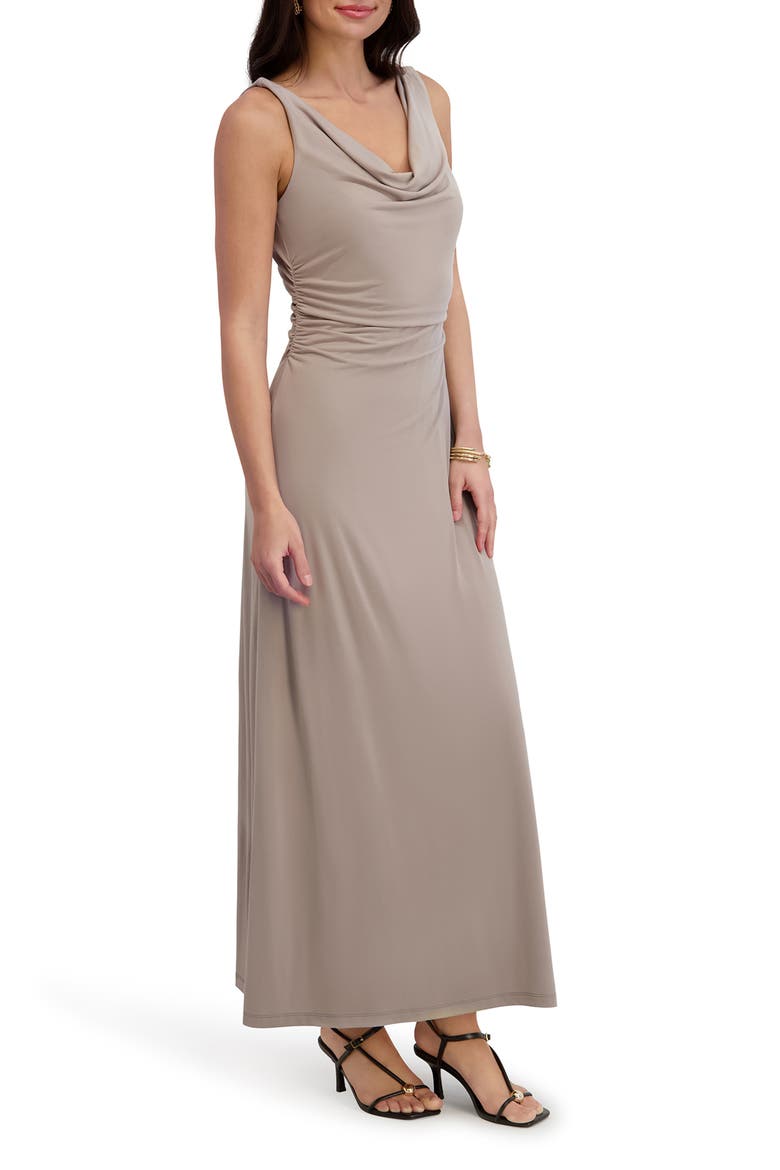 Cowl Neck Midi Sundress, Alternate, color, TAUPE