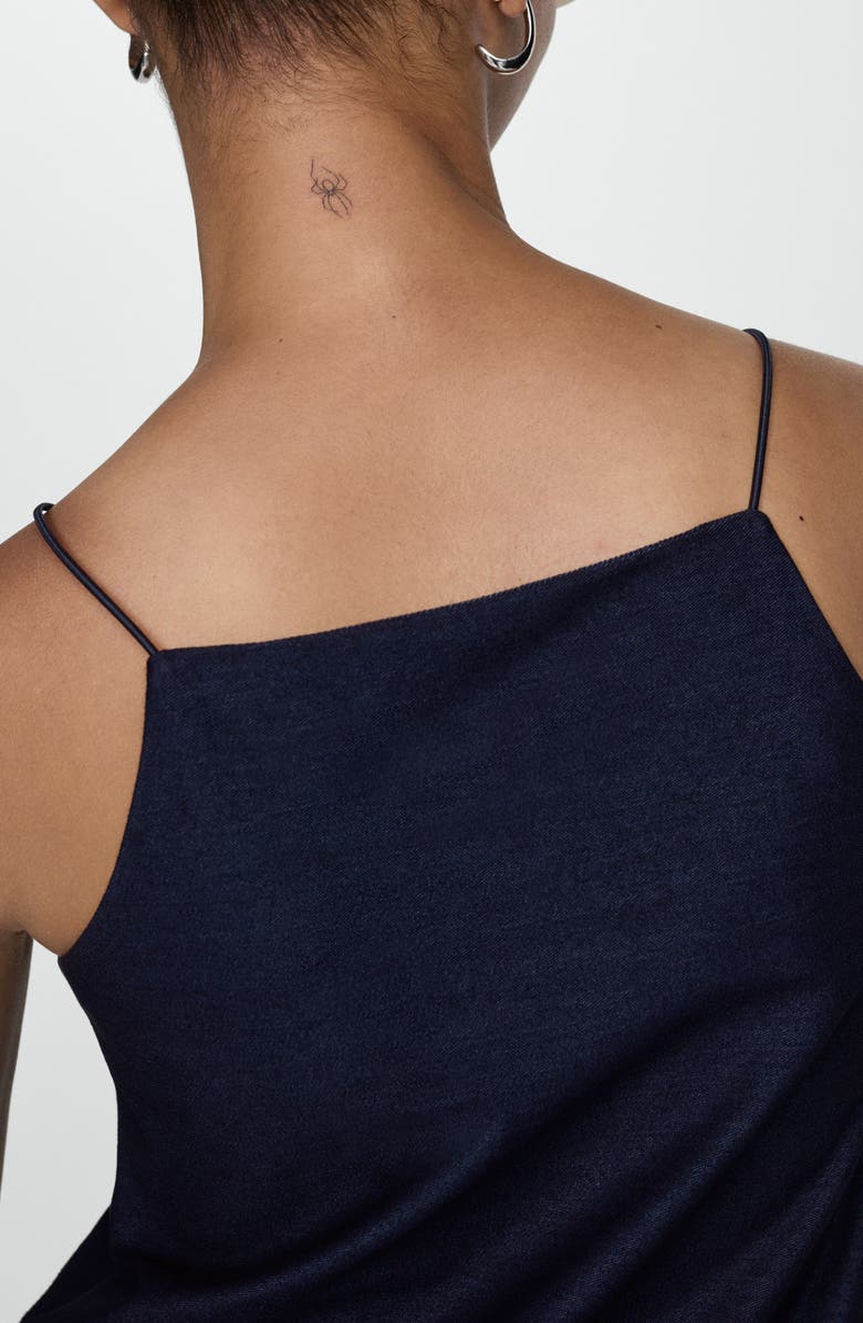 MANGO Sleeveless Cotton Blend Minidress, Alternate, color, 