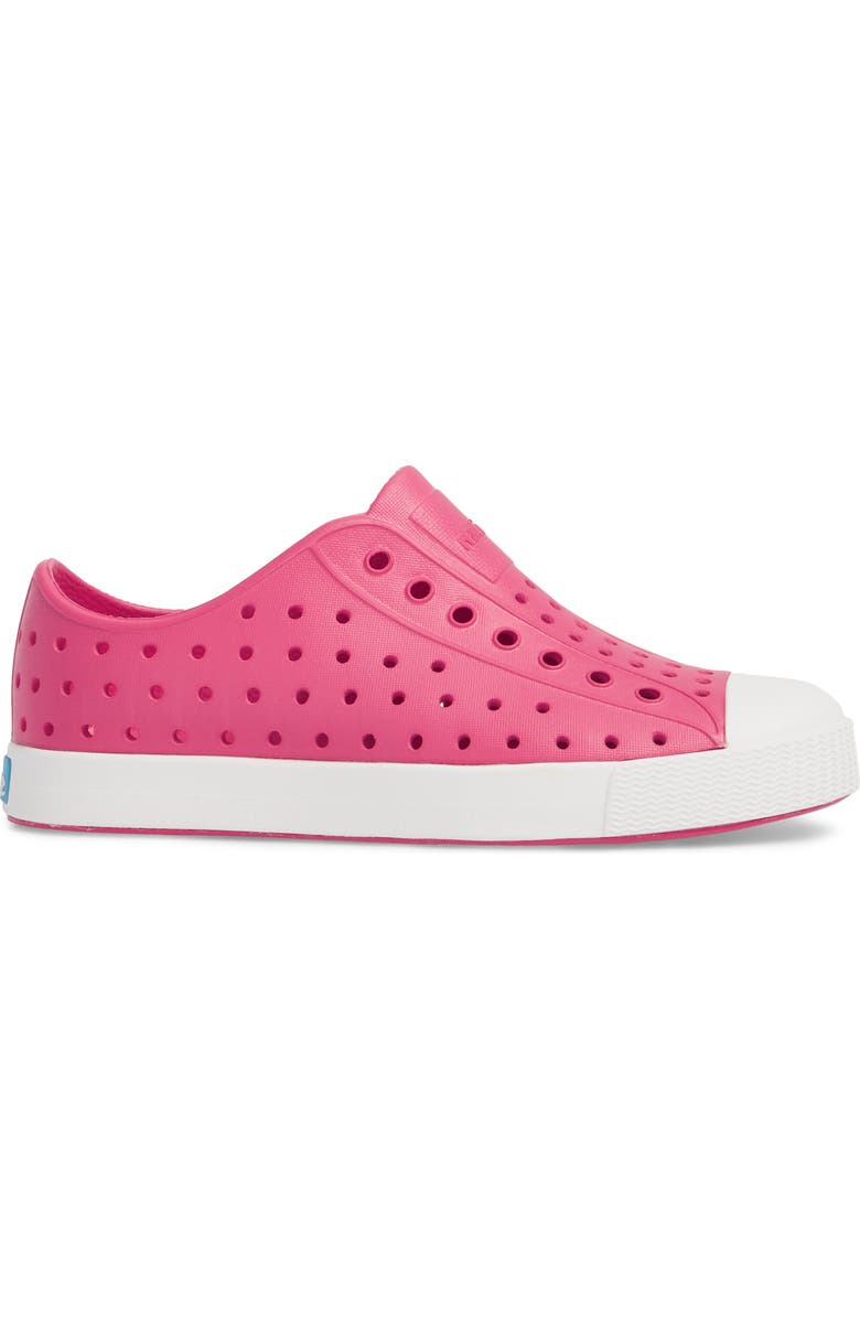 Native Shoes Kids' Jefferson Water Friendly Slip-On Sneaker, Alternate, color, Hollywood Pink/ Shell White