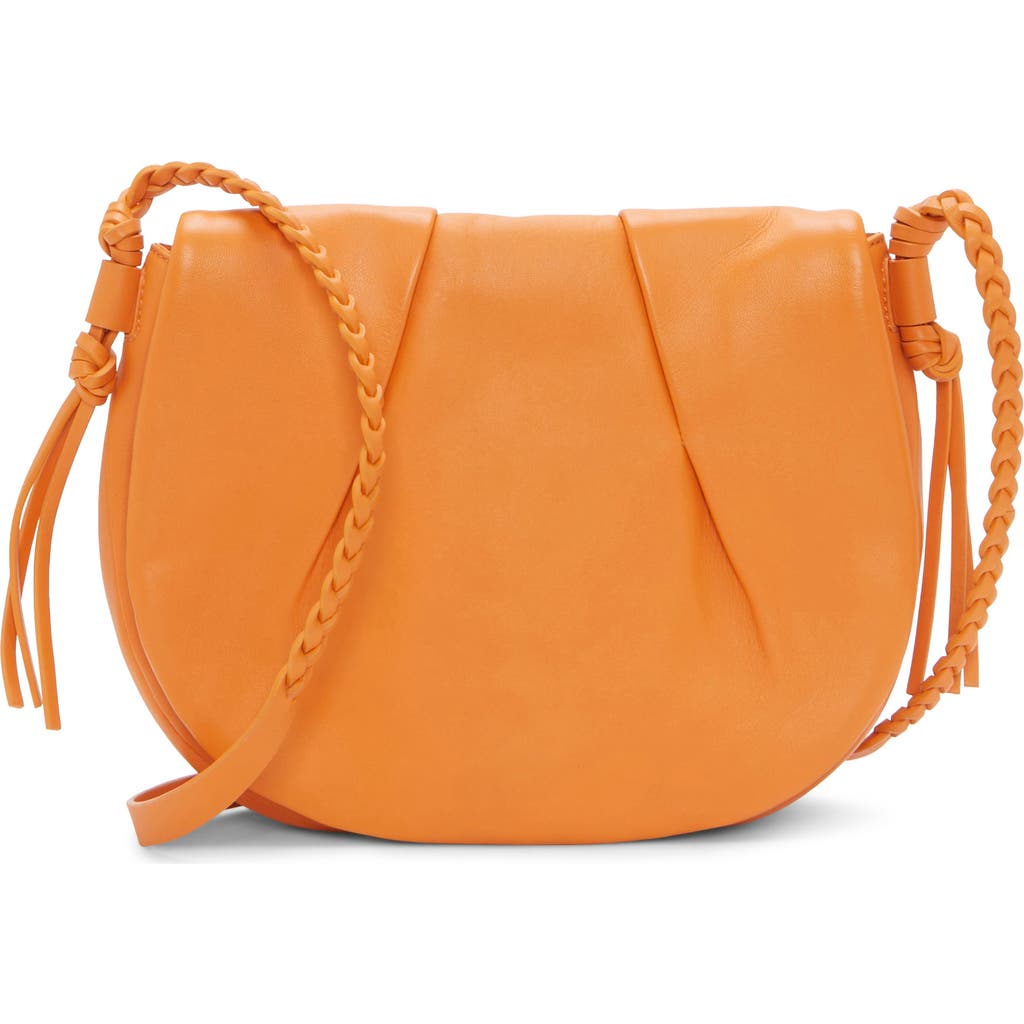Vince Camuto Espen Leather Saddle Bag In Medium Orange