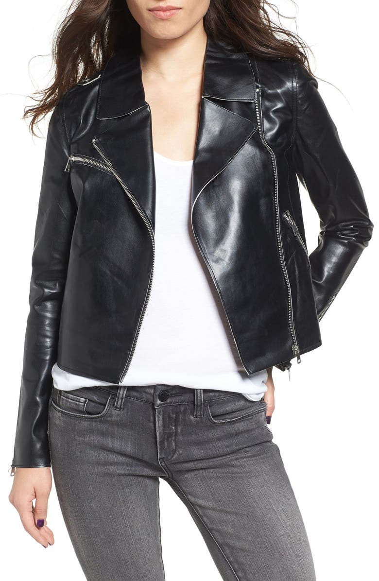 Vigoss Faux Leather Moto Jacket, Main, color, 