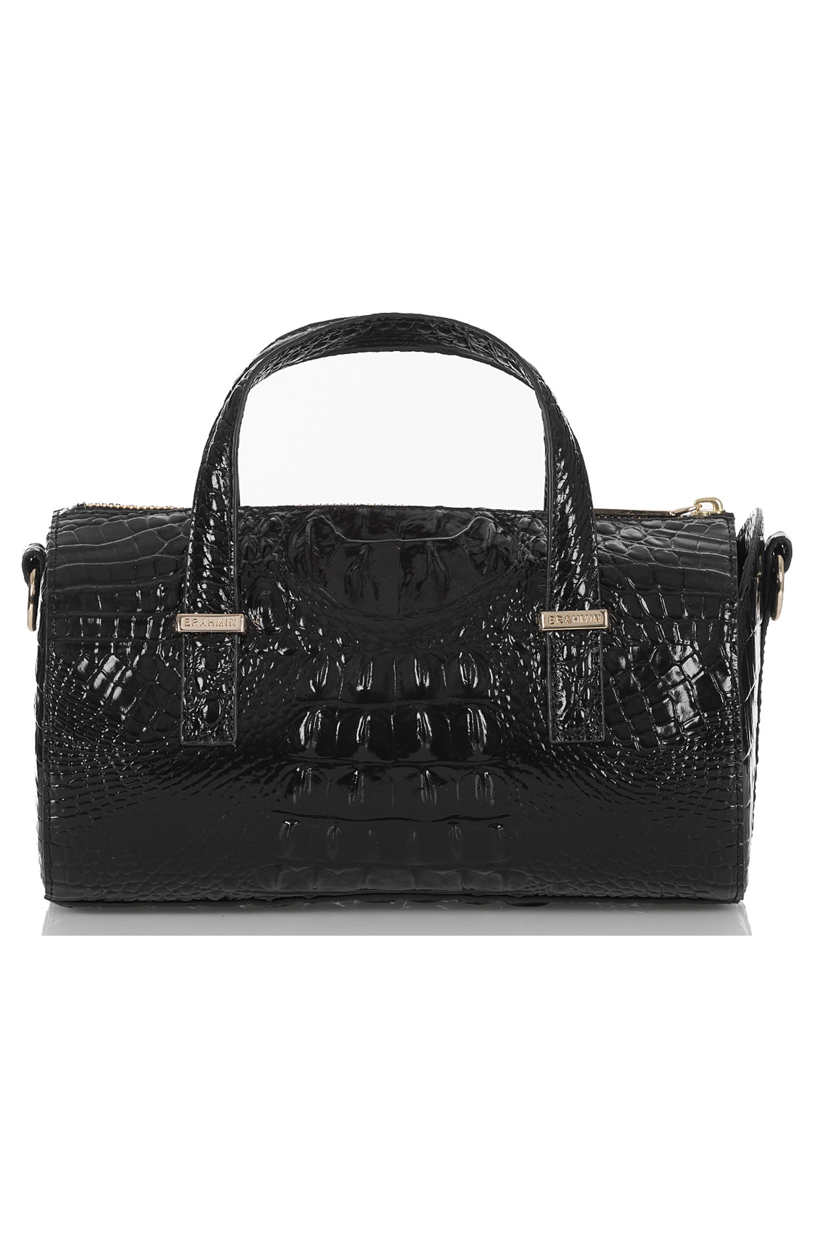 Brahmin Claire Croc Embossed Leather Top Handle Bag, Alternate, color, 