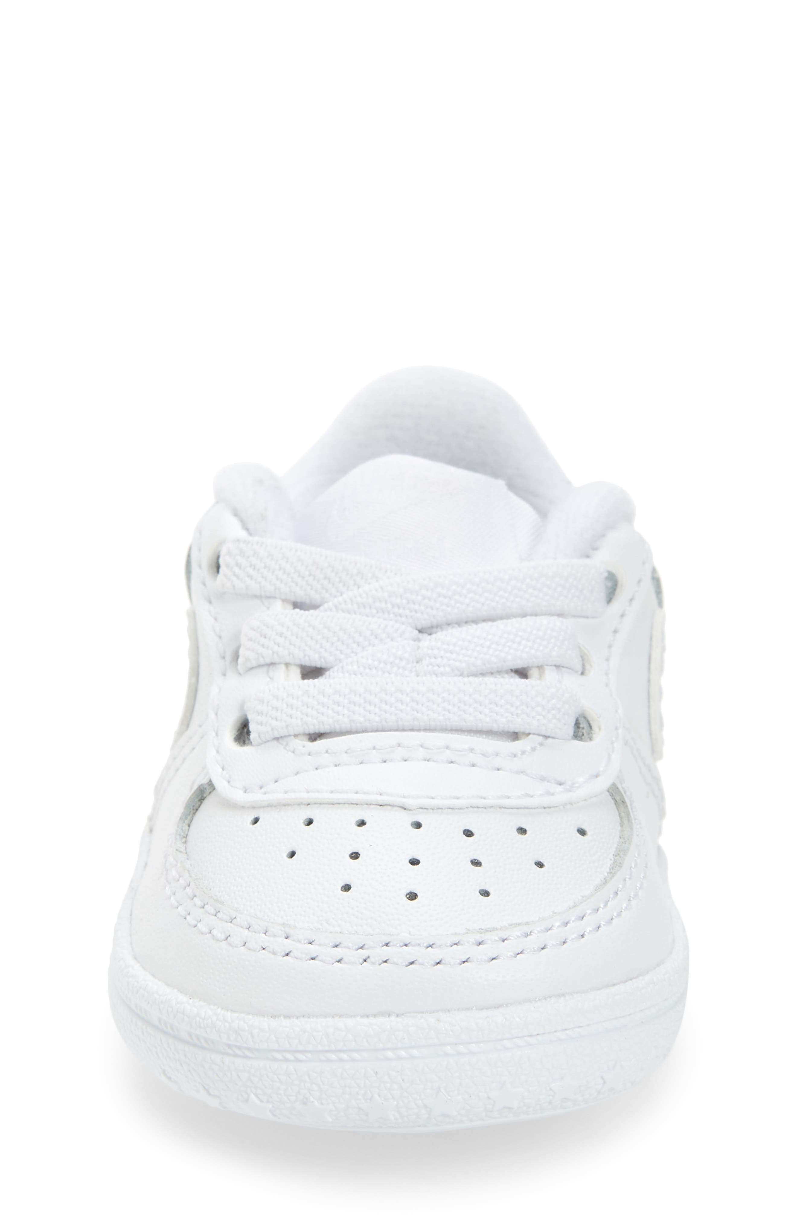 Nike Force 1 Crib Shoe, Alternate, color, White/ White