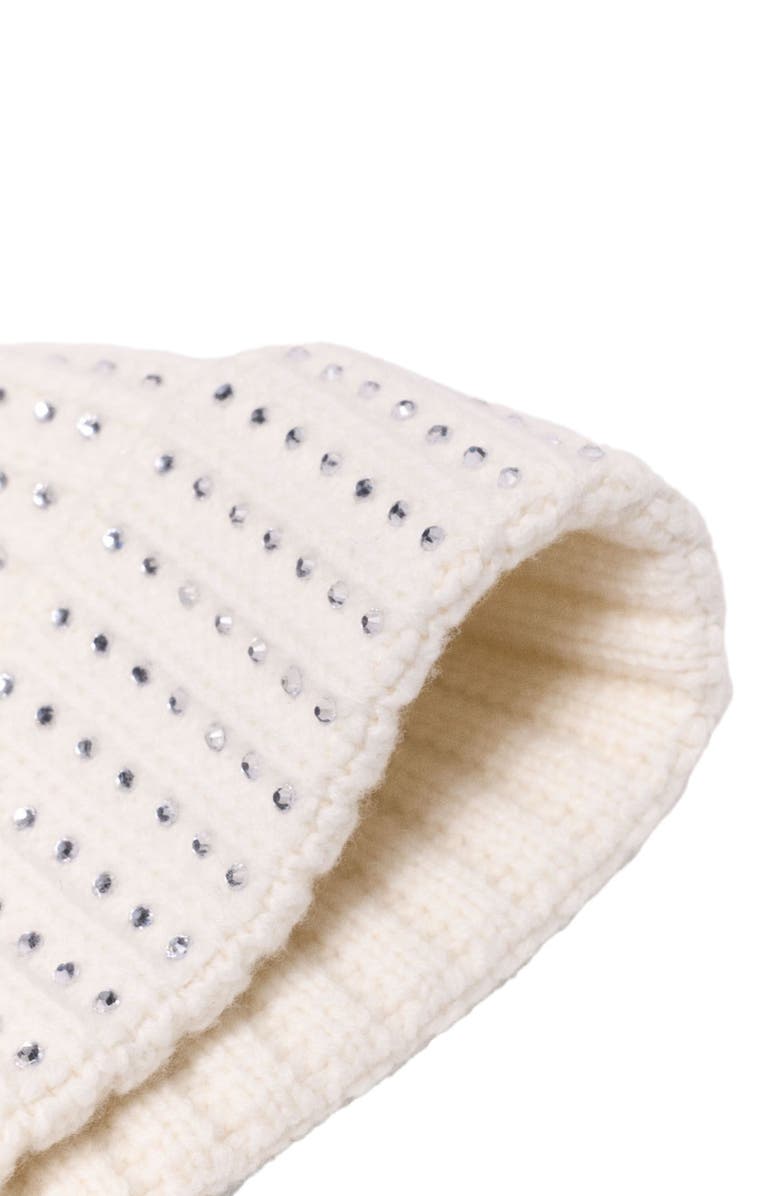 maje Wool and rhinestone hat, Alternate, color, Ecru