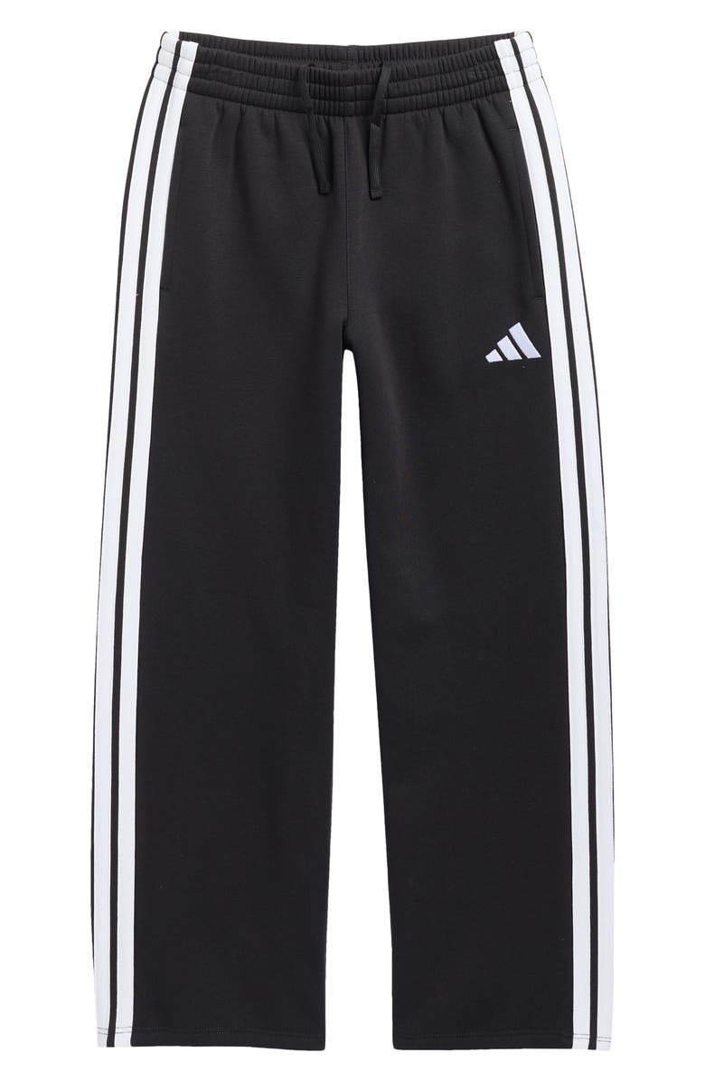 adidas Kids' 3-Stripe Fleece Track Pants, Main, color, Black