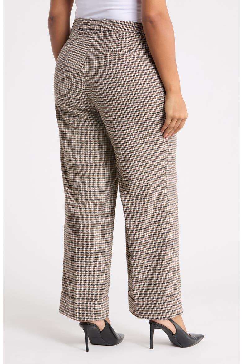 Houndstooth Cuffed Ankle Pants, Alternate, color, ANNE BLACK MULTI