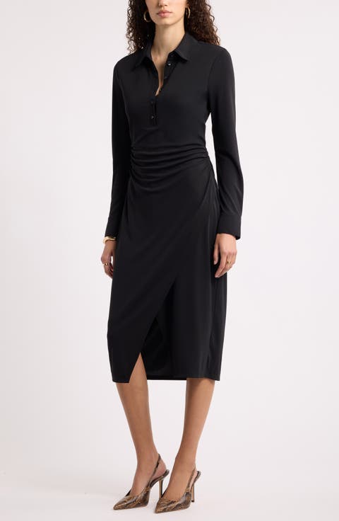 Polo Wrap Midi Dress
