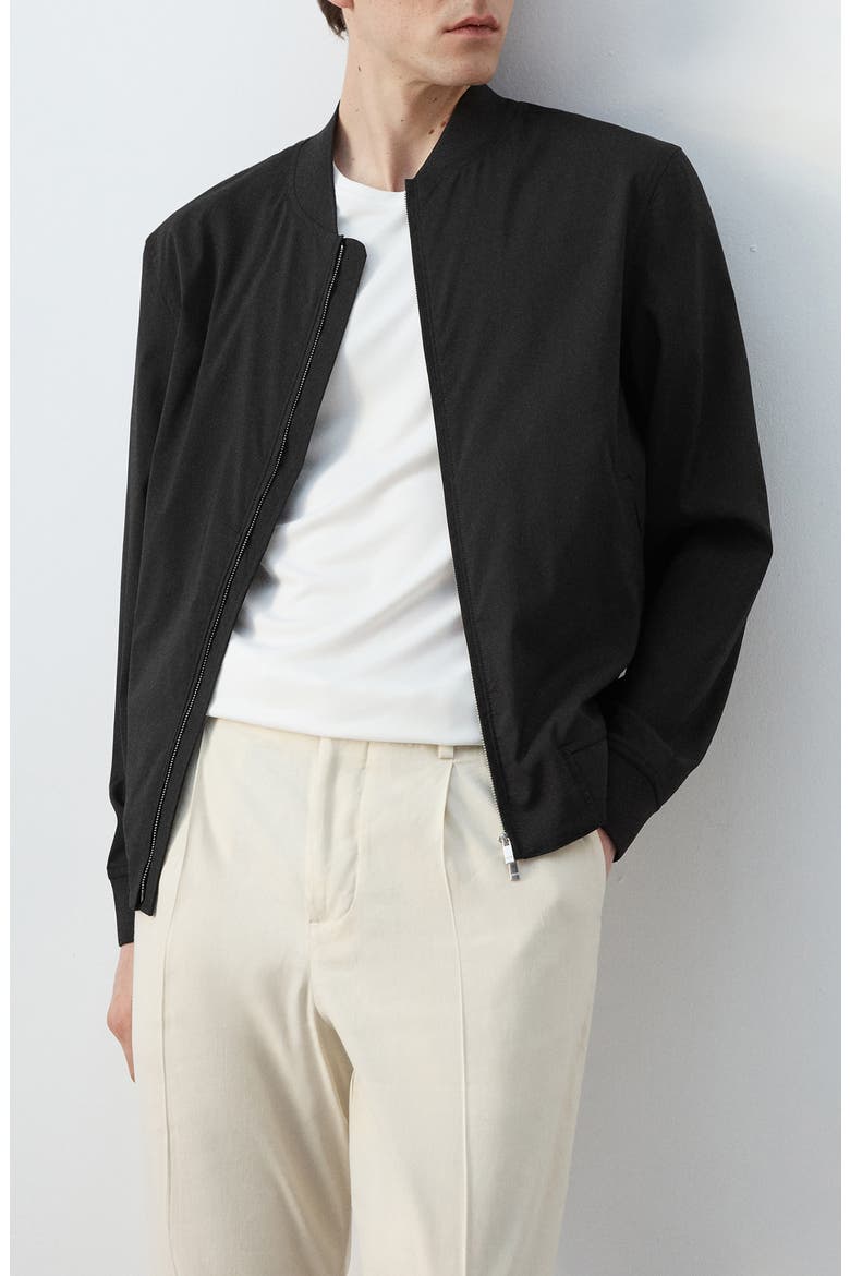 Bomber Jacket, Main, color, BLACK