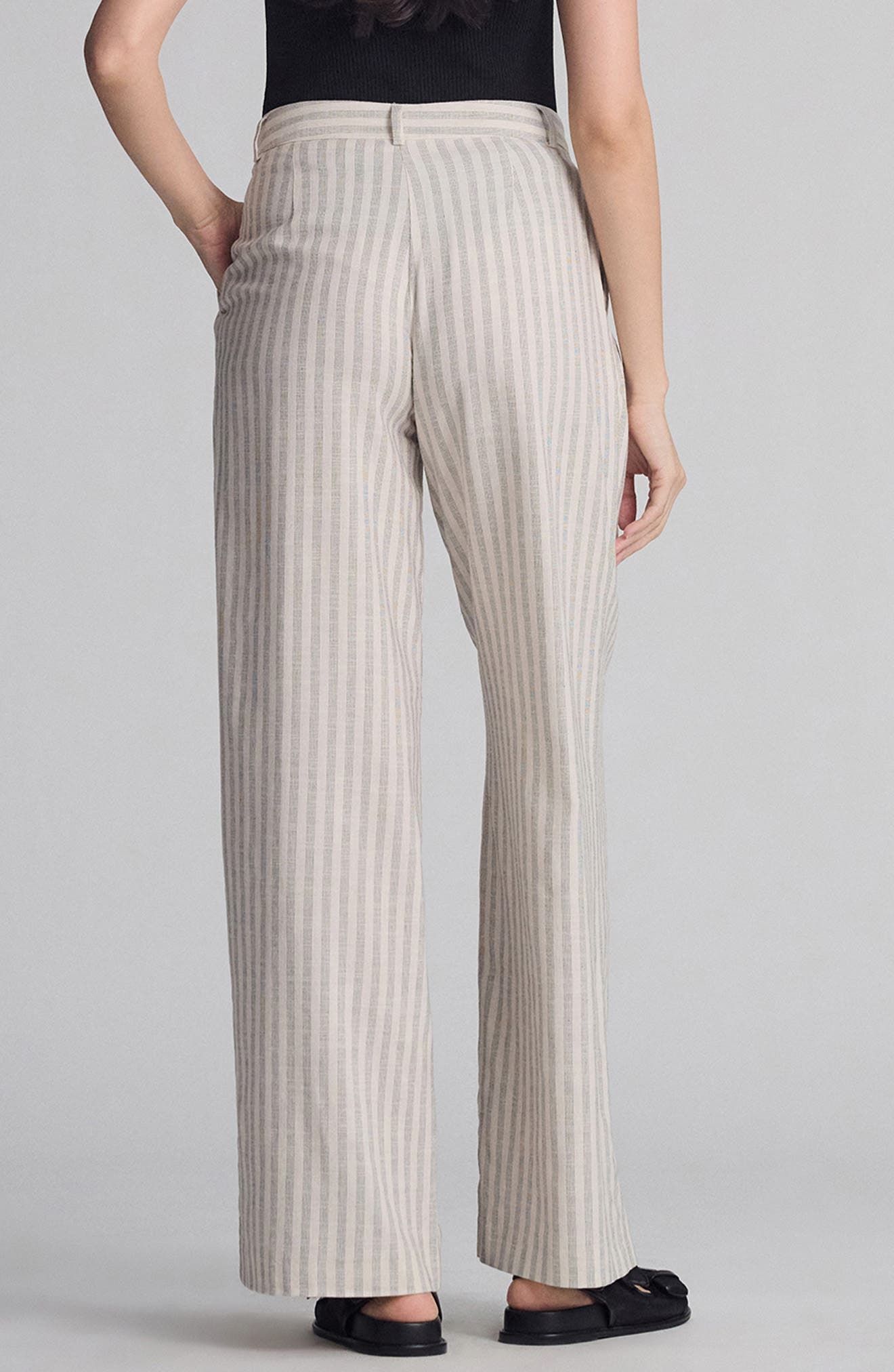 Pleated Stripe Pants - image 2