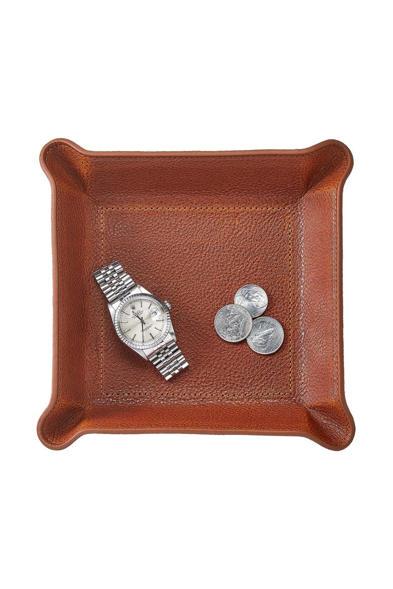 Leather Valet Tray, Alternate, color, Cognac