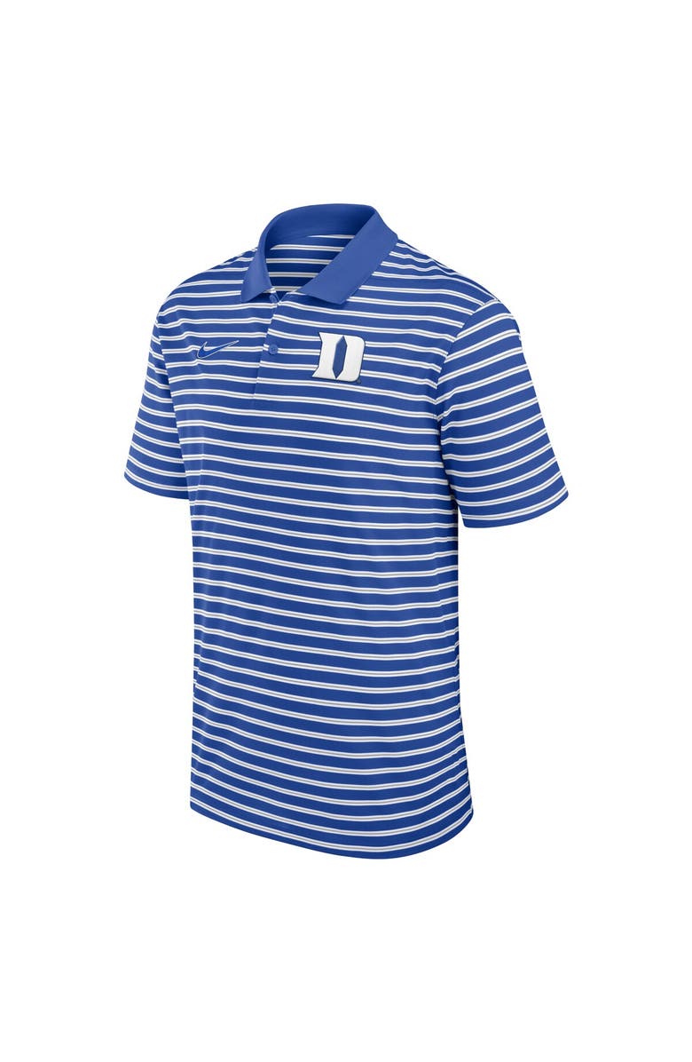 Nike Men's Nike Royal/White Duke Blue Devils Primetime Victory Striped Performance Polo, Alternate, color,