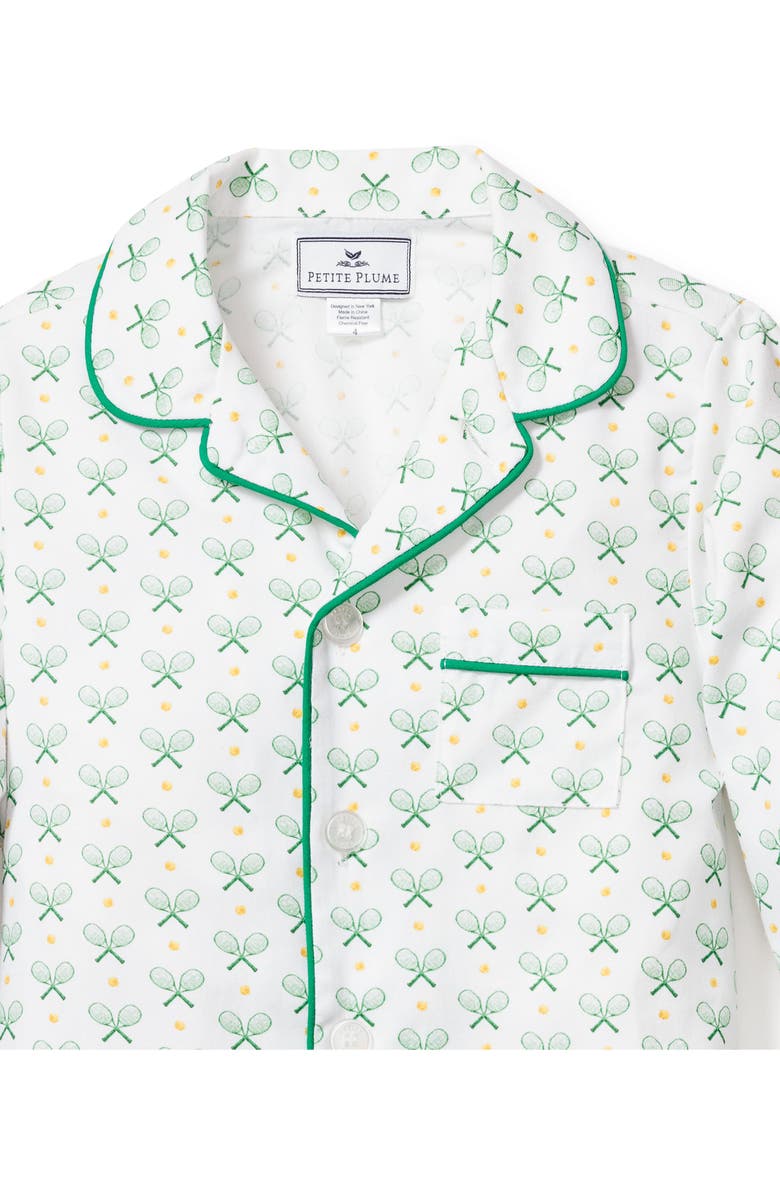 Petite Plume Kids' Print Two-Piece Pajamas, Alternate, color, Green