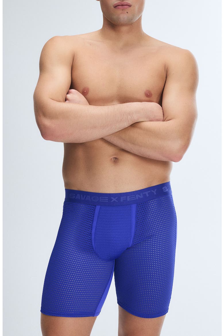 Flex Performance Mesh Long Boxer Briefs, Main, color, GEMSTONE BLUE