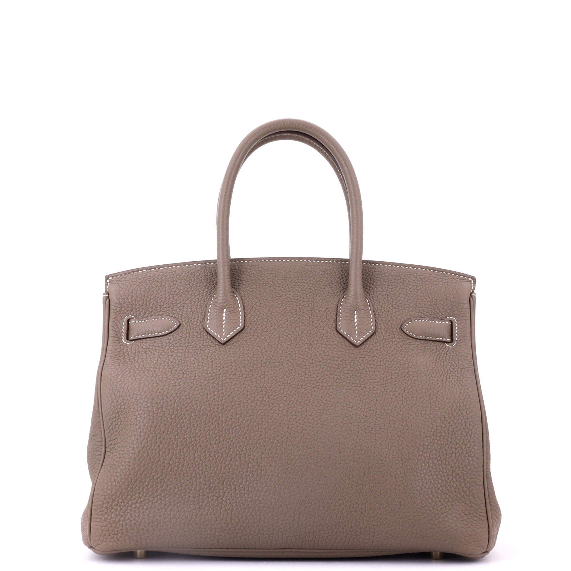 Pre-Owned Hermes Birkin Handbag Grey Togo with Gold Hardware 30, Alternate, color, 