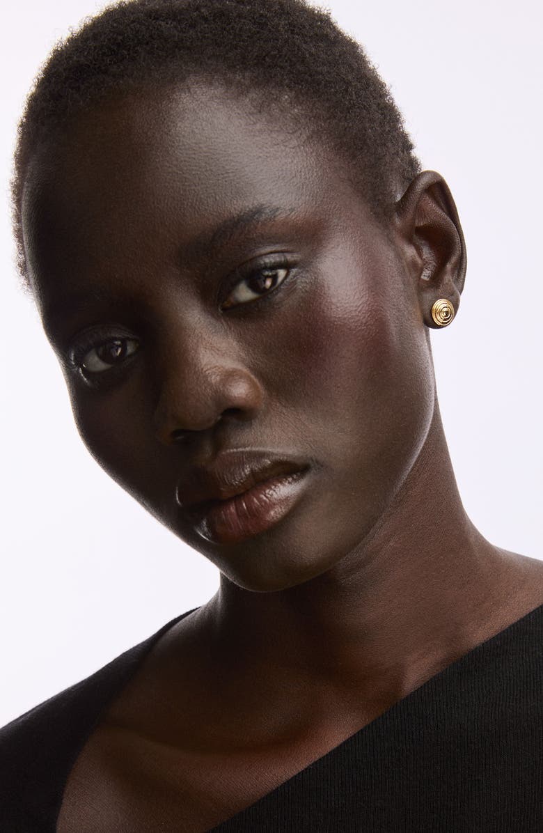 Susan Caplan 1980s Vintage Gold Plated Earrings, Alternate, color, Gold Plated