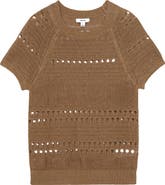 Reiss Chloe Linen Openwork Sweater