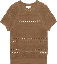 Reiss Chloe Linen Openwork Sweater