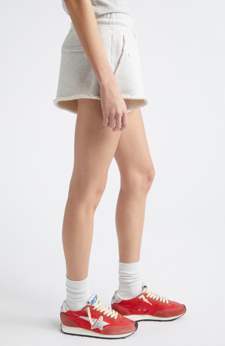 Golden Goose Distressed Cotton Sweat Shorts, Alternate, color, Vintage Gray Melange