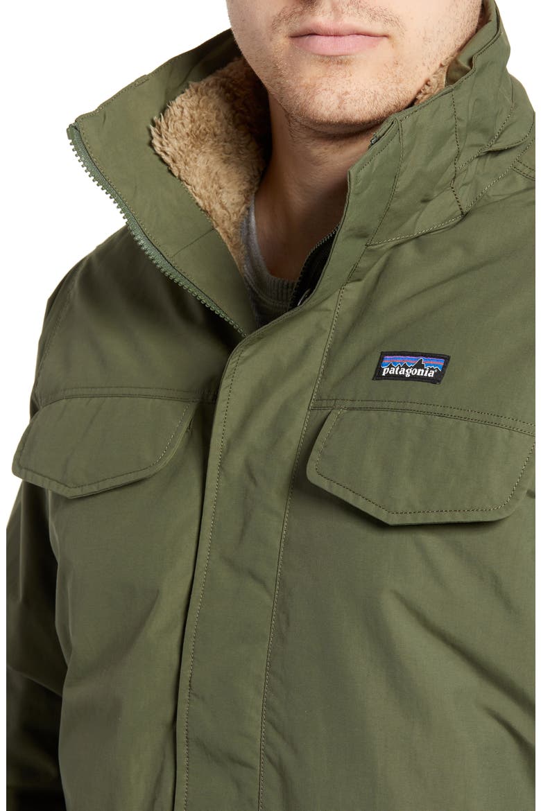 Isthmus Wind Resistant Water Repellent Hooded Parka, Alternate, color, INDUSTRIAL GREEN
