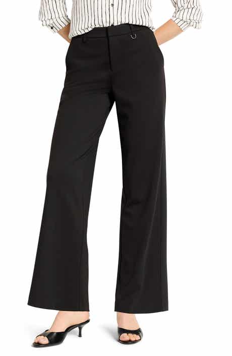 NIC+ZOE Lenox Buckle Detail Wide Leg Ponte Pants