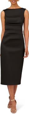Aidan Mattox by Adrianna Papell Stretch Mikado Cocktail Midi Dress