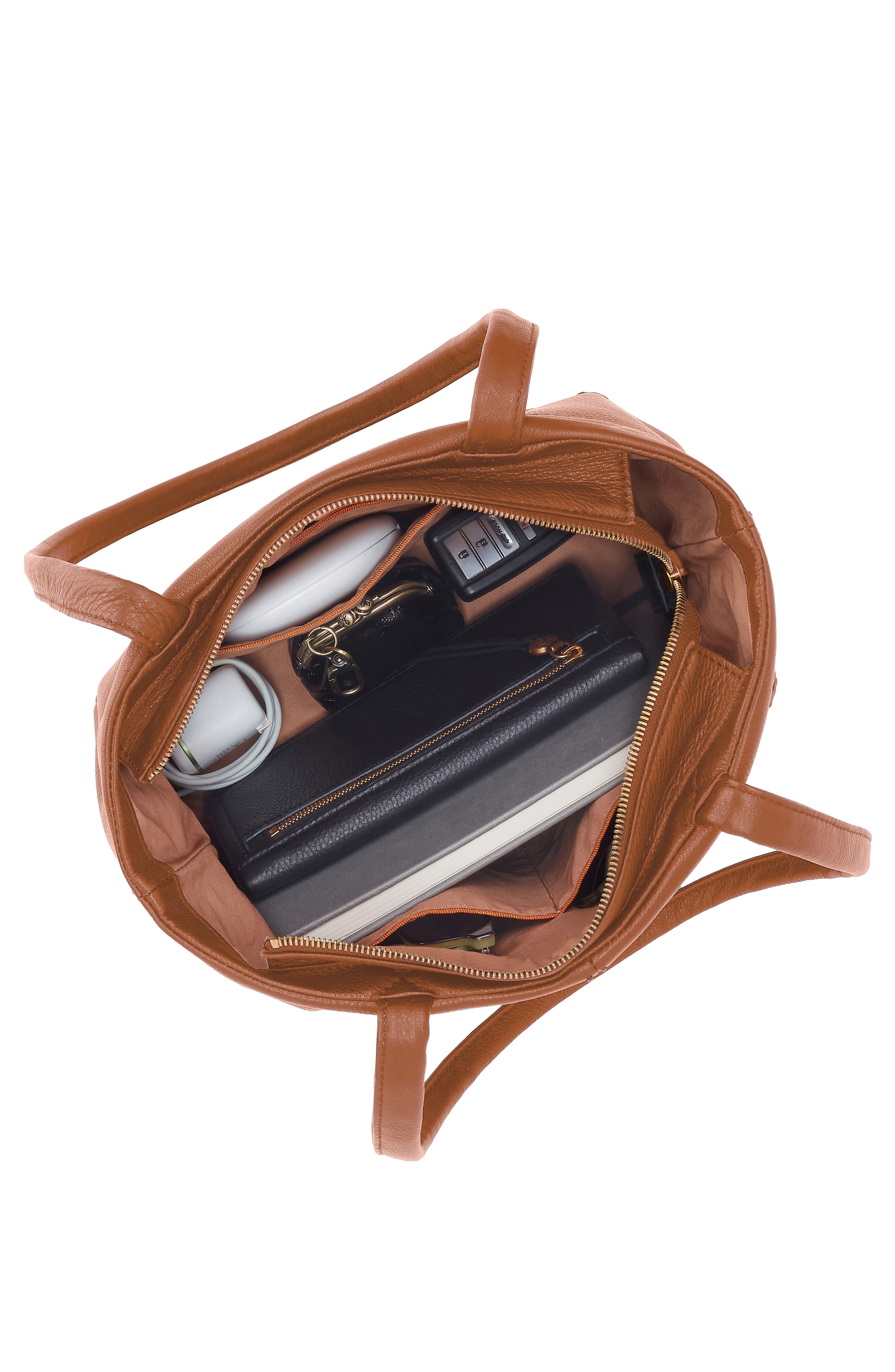 HOBO Austin Leather Tote, Alternate, color, Black