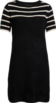 Halogen® Stripe Short Sleeve Sweater Dress