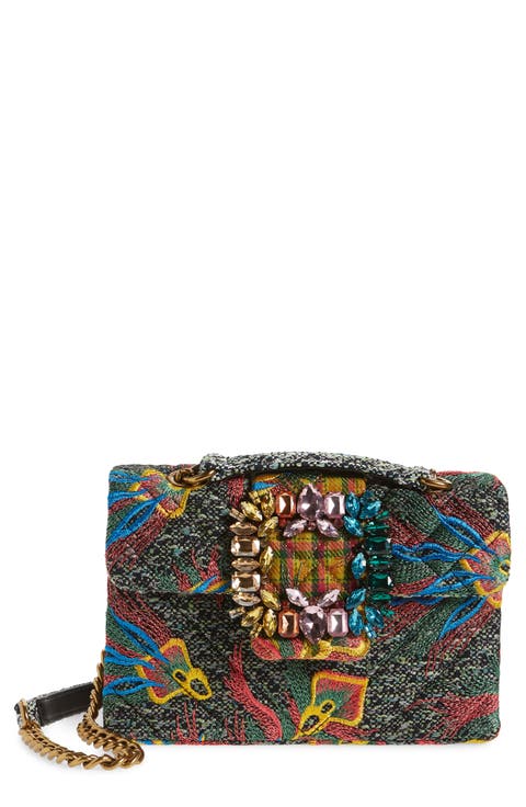 Mayfair Embroidered Tweed Crossbody Bag
