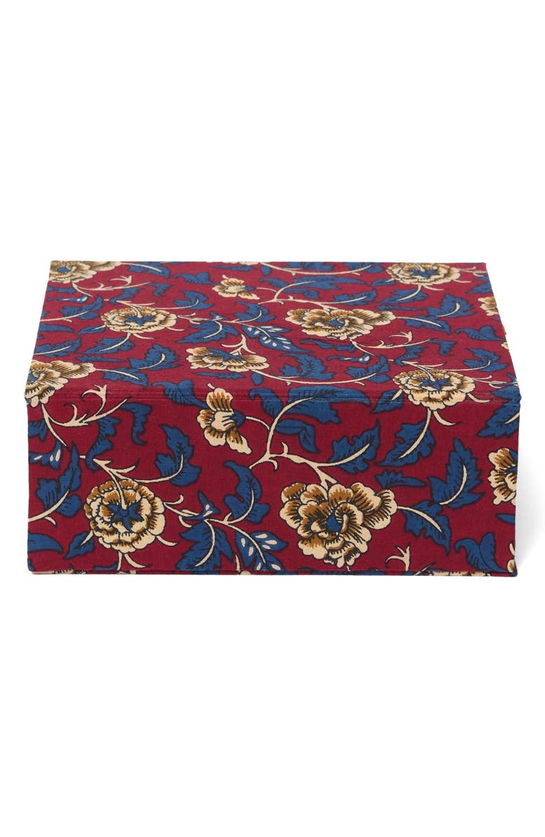 Chan Luu Floral Jewelry Box with Removable Tray, Alternate, color, Scarlet