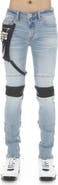 Cult of Individuality Punk Super Skinny Jeans with Studded Leg Harness