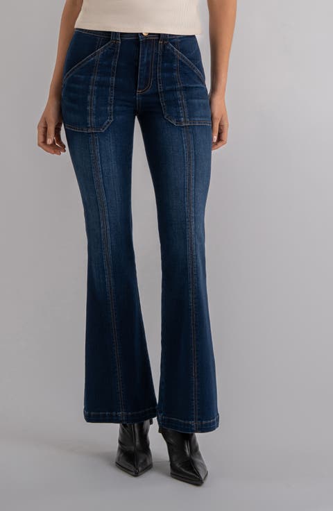 Ana Seamed High Waist Flare Jeans (Highlands)