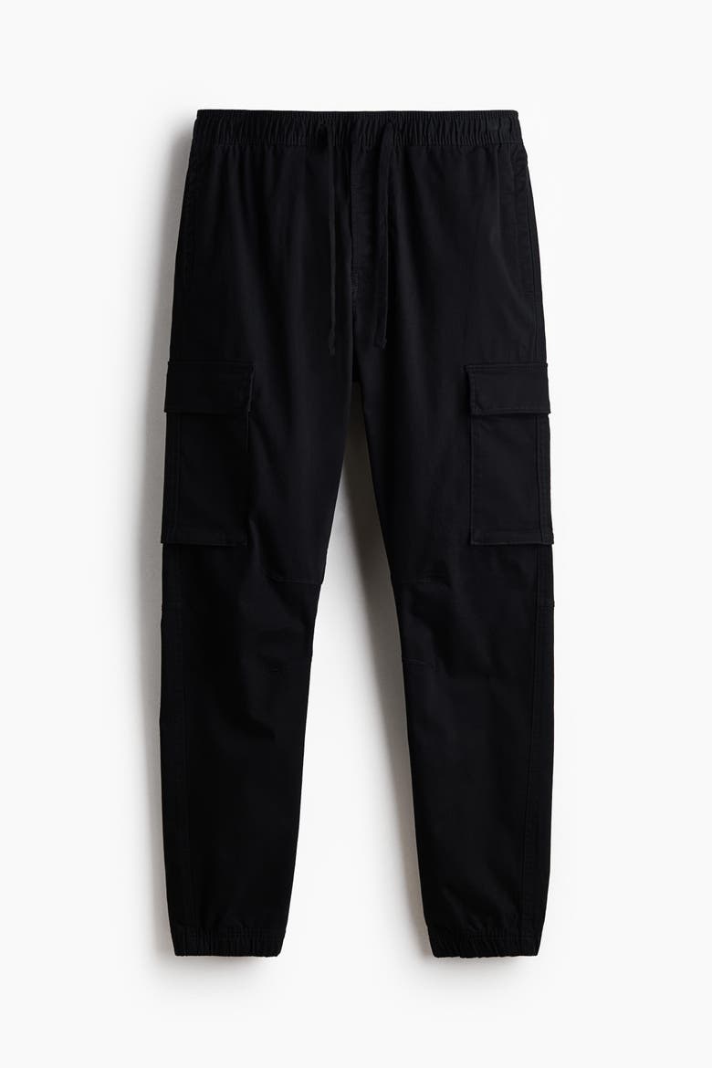 Slim-fit Cargo Pants, Alternate, color, Black