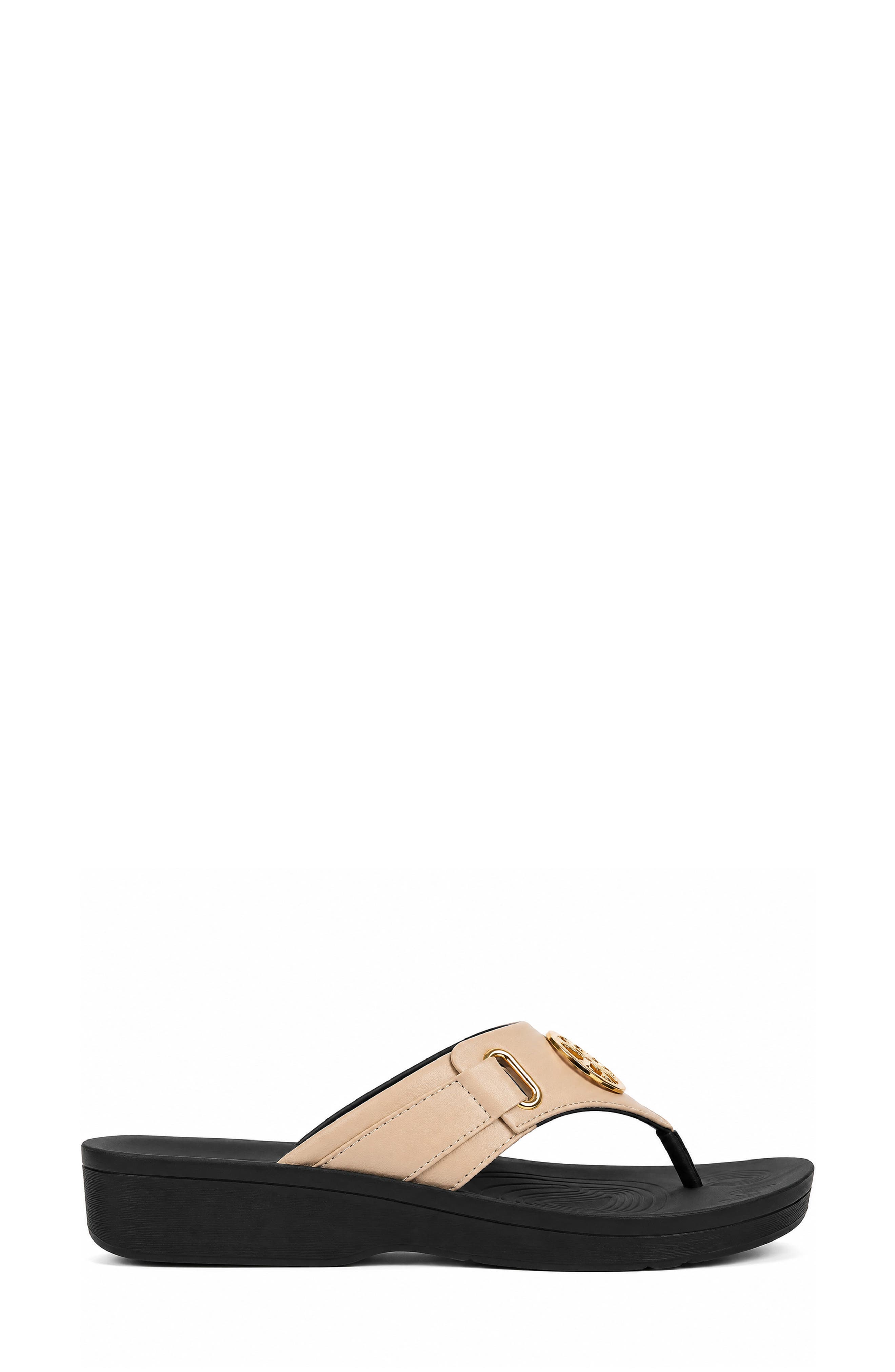 Hazel Flip Flop, Alternate, color, BEIGE