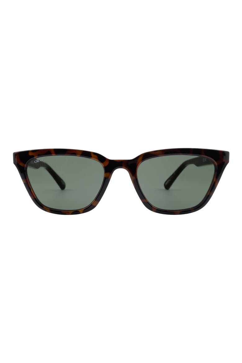 Seva Cat Eye Sunglasses, Main, color, TORTOISE/ GREEN