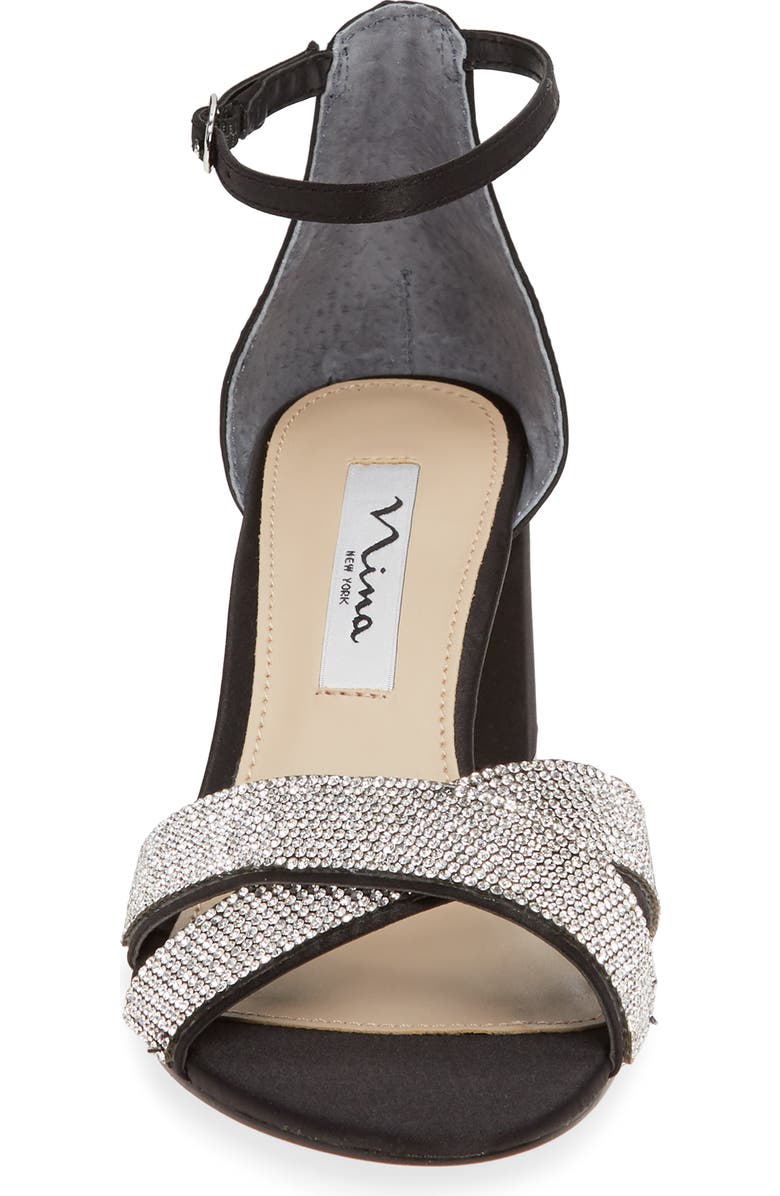 Nina Nolita Crystal Ankle Strap Sandal, Alternate, color,