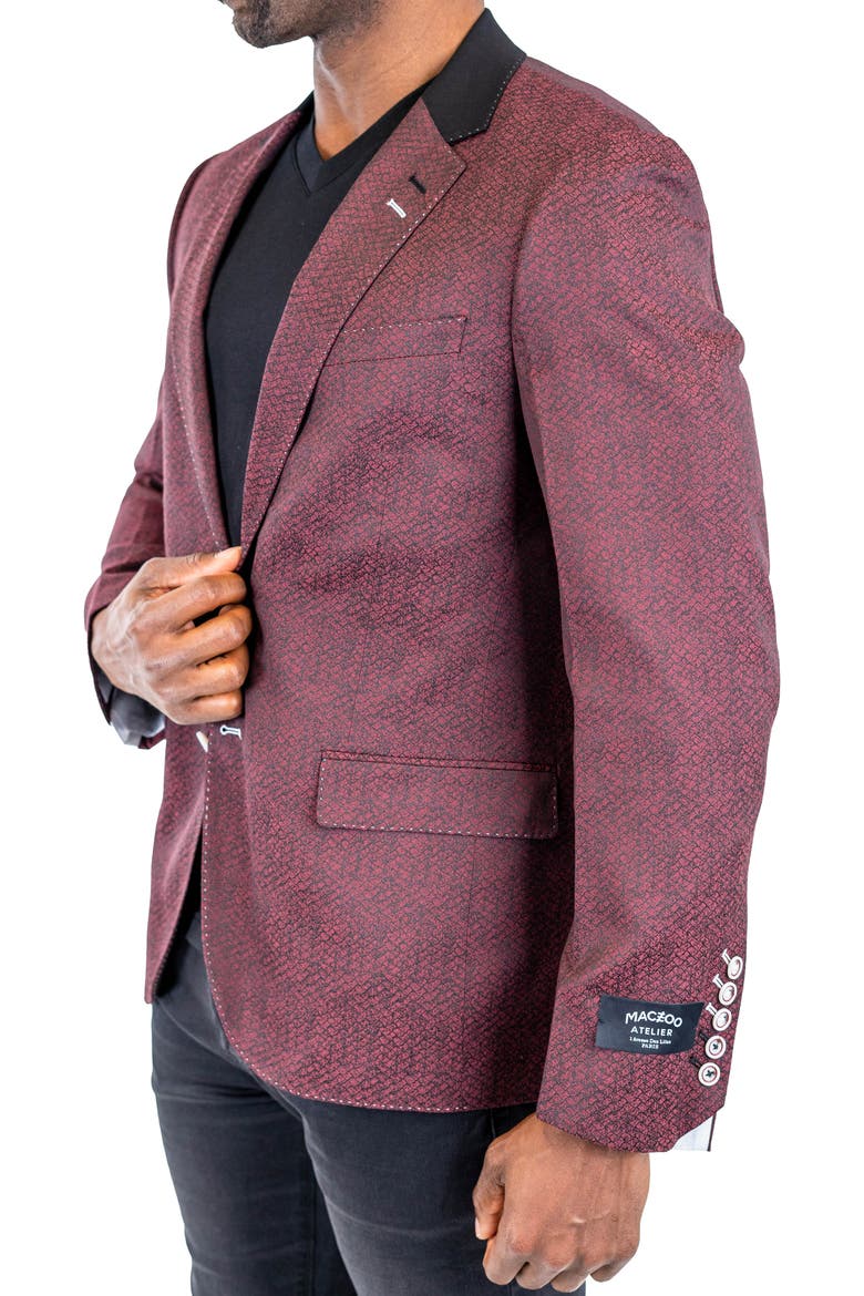 Socrate Evo Huli Snakeskin Print Sport Coat, Alternate, color, RED