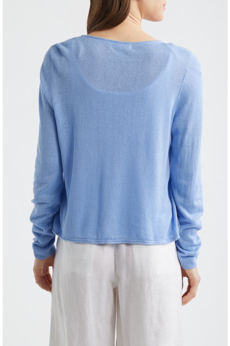 Adeline Linen Blend Jersey Cardigan, Alternate, color, GRAPE POOLS