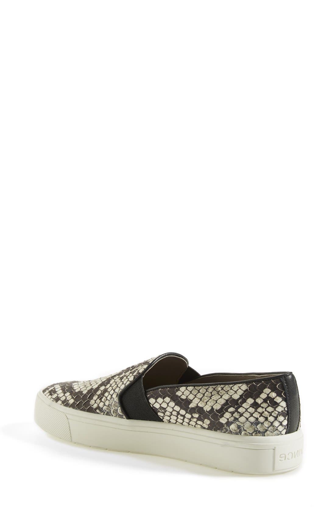Vince 'Berlin' Slip-On Python Embossed Leather Sneaker, Alternate, color, 