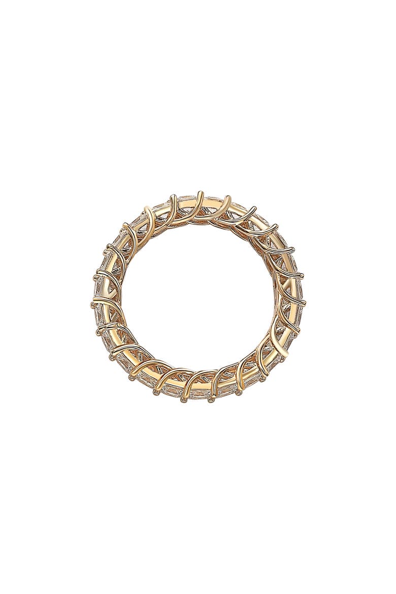 Square Cut CZ Eternity Ring, Alternate, color, PINK