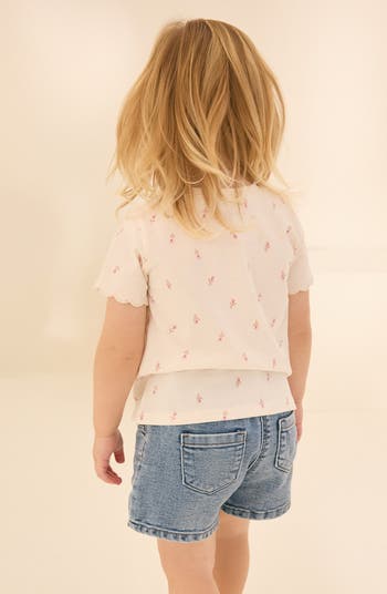 Kids' Scallop Cotton Pocket T-Shirt